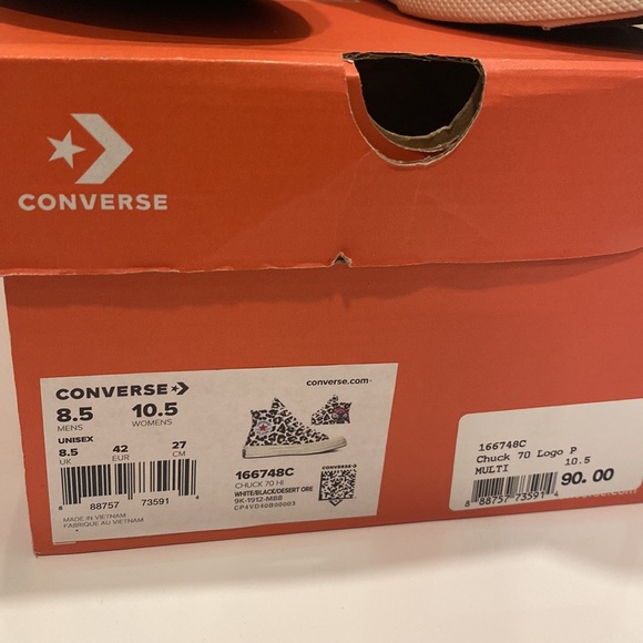 Black + White Leopard Chuck Taylor All-Star Sneakers - Picture 4 of 4